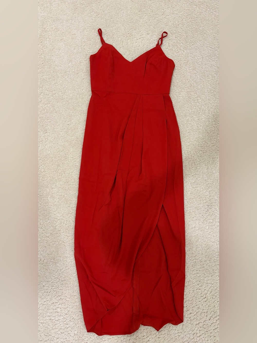 Lulu's Strapless Red Maxi Dress with Sweetheart Neckline